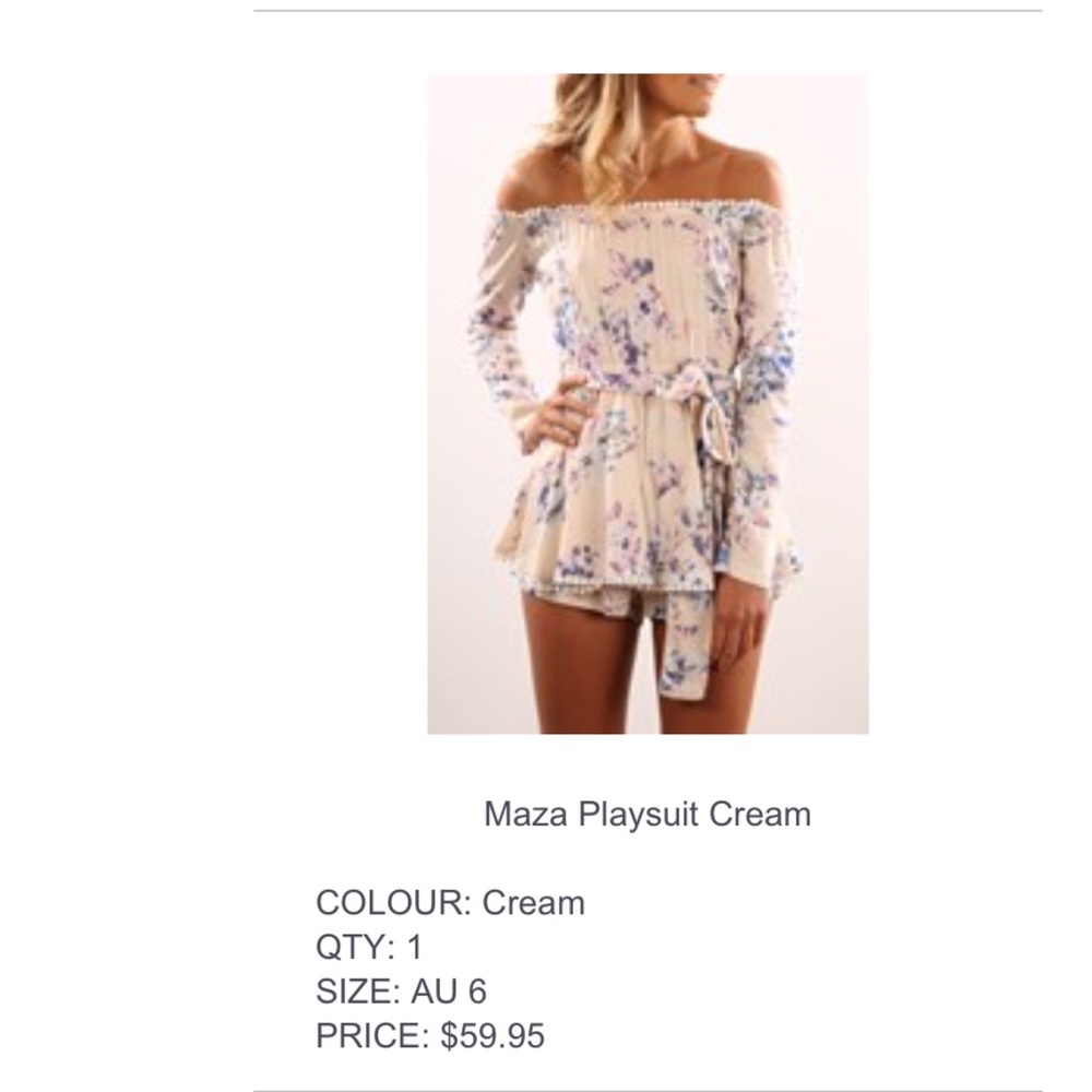 Maza Playsuit Cream
